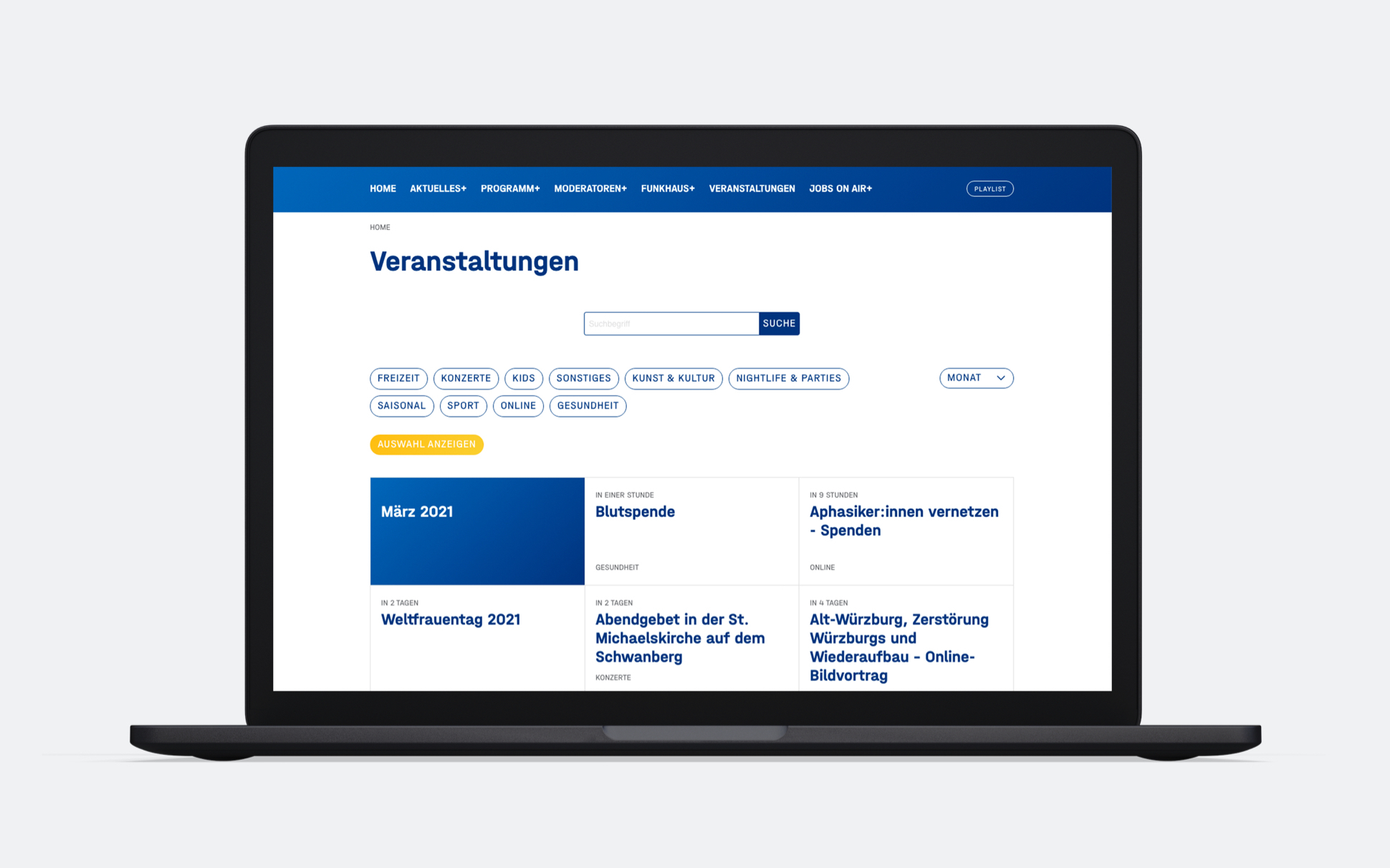 Radio gong wuerzburg website relaunch veranstaltungen Radio Gong Veranstaltungen