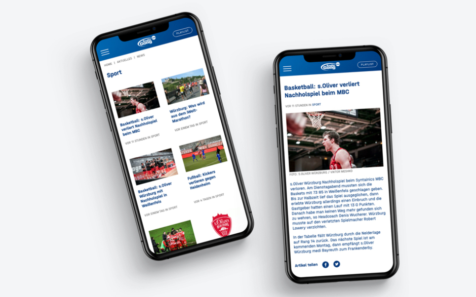 Radio gong wuerzburg website relaunch nachrichten mobile Radio Gong Nachrichten auf Mobilgeräten